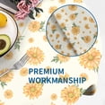 thumbnail image 4 of Summer Light Yellow Flower Round Tablecloth 60 Inch Watercolor Daisy Floral Table Cloth Farmhouse Autumn Thanksgiving Table Cover Fall Wildflower Tablecloth for Kitchen Indoor Outdoor Use, 4 of 5