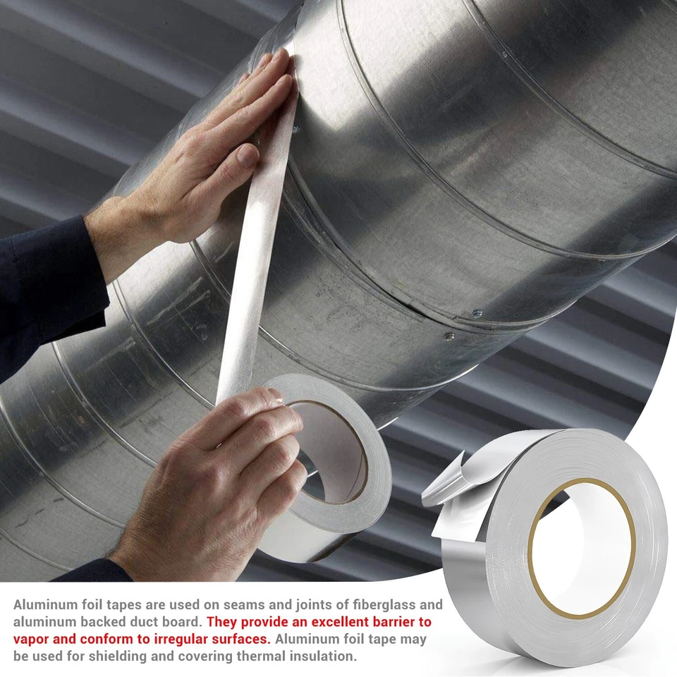 PRIME - Aluminum Foil Tape For Metal Repair, Hvac, Duct Work (1.88" X 150' X 3.25Mil)