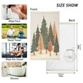 thumbnail image 6 of Yayeee 2 Pack Hand Towels for Bathroom 100% Cotton 16" x 28" Soft Absorbent Kitchen Towel, Brown Christmas Trees, 6 of 7