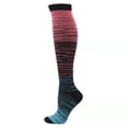 thumbnail image 4 of Chaussettes de Compression Haute Sport pour Hommes et Femmes Couleur Dégradée 5 Paires, 4 of 8