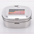 thumbnail image 3 of Abbracc Stainless Steel Bento Lunch Box Dinner Food Container Double Layer M, 3 of 9