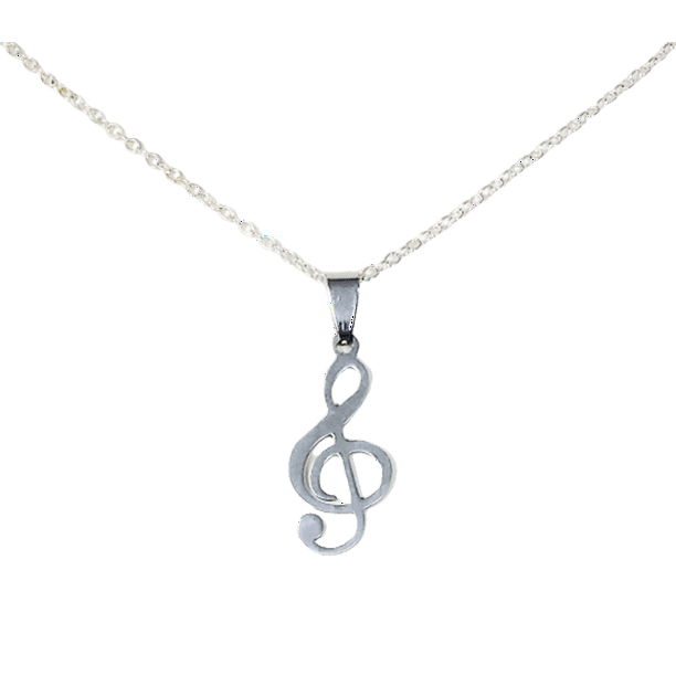 Music Lovers Treble Clef Pendant Necklace