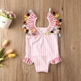 thumbnail image 6 of Kiapeise Toddler Kids Baby Girl Swimsuit One Piece Ruffle Backless Swimwear Bathing Suit Beach Bikini, 6 of 7