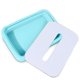 thumbnail image 3 of Caja de papel para pañuelos, servilletero plegable, para el hogar, sobremesa, reposabrazos para coche, estuche para almacenamiento de pañuelos plegable, azul kenally HA008372-02, 3 of 7