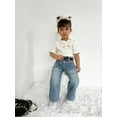 thumbnail image 3 of KIDSCOOL SPACE Baby Girls Jeans, 12M-13T Wide Size Range Wide-leg Flared Denim Pants,Light Blue,2-3 Years, 3 of 7