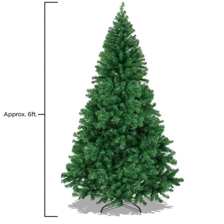 6' Premium Artificial Christmas Pine Tree With Solid Metal Legs 1000 ...