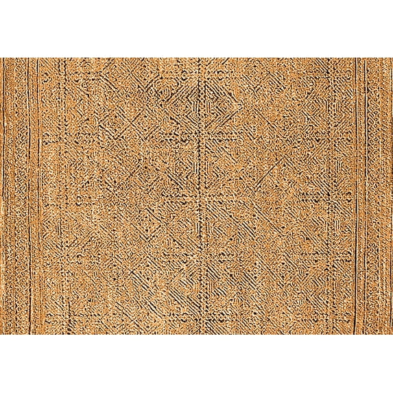 Ahgly Company Indoor Rectangle Solid Orange Modern Area Rugs, 2' x 4'