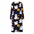 thumbnail image 7 of Nowekniz Women's Halloween Printed Casual Plus Size Long Sleeved Loose Nightgown, 7 of 7