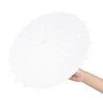 thumbnail image 4 of Paraguas de papel decorativo, paraguas de papel clásico de color blanco, sombrilla de papel para bricolaje, sombrilla de papel elegante y estética, 4 of 12
