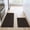 Brown, variant on Buganda Kitchen Rugs and Mats, Sets of 2 Runner Rugs, Anti Fatigue Kitchen Rugs, Non Slip Waterproof Floor Mats, 17.3"x48" 17.3"x29", Grey