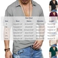 thumbnail image 2 of Miluxas Men's Open Collar Deep V-Neck Casual Shirt - Textured Short Sleeve Top, Breathable Lightweight Tee for Summer Daily Wear, Weekend Outings & Casual Occasions Gray S(S), 2 of 8
