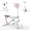 Pink + ABS+Rubber+Steel (Q235), variant on Foldable Squat Machine with Resistance Bands, Glutes Trainer for Full Body Workout, Home Gym Exercise Equipment, Pink