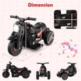 thumbnail image 3 of Costway 6V Kids Bubble Car Electric Ride on Motorcycle with Music Button & LED Headlight Black, 3 of 9