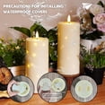 thumbnail image 3 of kakoya 10" x 4" Large Outdoor Waterproof Flickering Flameless Candles with Timer,2Pcs Battery Operated LED Pillar Candles with Embedded Star String for Outdoor Lanterns,Porch,Patio Decor(Ivory) C108, 3 of 3