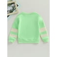 thumbnail image 4 of Bagilaanoe Little Girl Boy Casual Sweatshirt Letter Print Contrast Color Long Sleeve Pullover 3T 4T 5T 6T 7T Kids Fall Loose Tee Tops, 4 of 8
