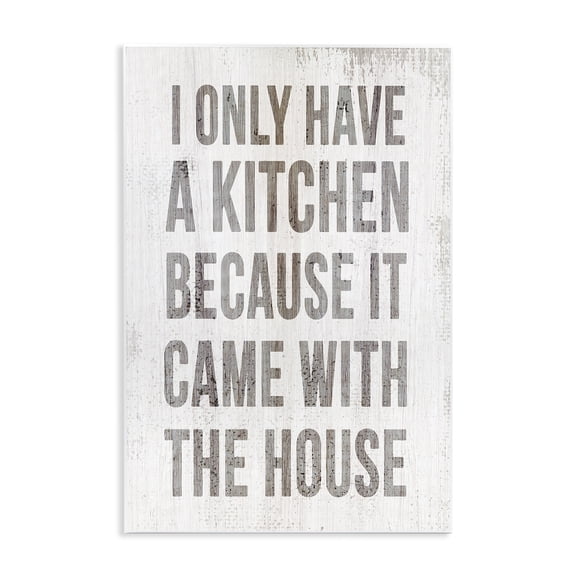 Stupell Industries Rustic Lodge Funny Kitchen Came with House Wall Plaque Art, 10 x 15, by Lil' Rue
