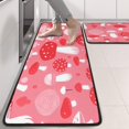 thumbnail image 2 of Kitchen Rugs Sets Of 2,Red Mushroom Pattern Pink Pattern Anti Fatigue Kitchen Mat Rugs Non Slip Washable,Decorative Kitchen Floor Mats for Kitchen,Sink,Laundry,17"x47"+17"x47", 2 of 5