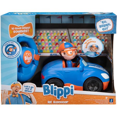 Blippi Racecar - Fun Remote-Controlled Vehicle Seated Inside, Sounds - Educational Vehicles for Toddlers and Young Kids