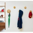 thumbnail image 2 of Mod Made MM-CH-029-Natural Natural Porte-manteau à Bouton Mural, 2 of 2