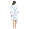 thumbnail image 4 of Casual Nights Women's Floral Snap Front Flannel Duster Long Sleeve Lounger Dress, 4 of 5