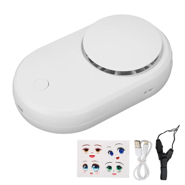 Ventilador secador de pestañas con control de 3 niveles, diseño sin hojas, silencioso, mini ventilador USB para pestañas para salón de belleza