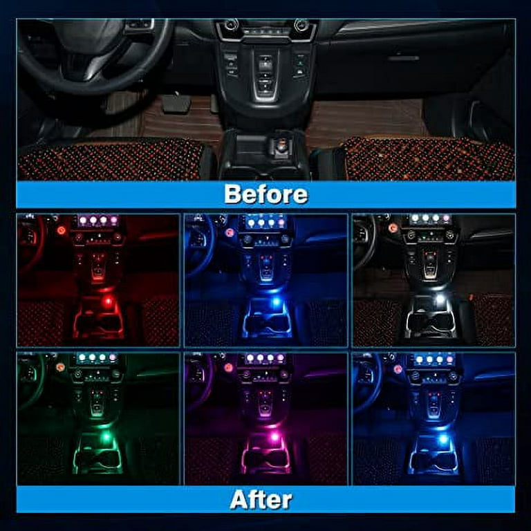2 Pcs Mini Usb Led Light, 7 Colors Car Led Usb Interior Ambient Light Color  Change Atmosphere Lights Laptop Keyboard Light Home Office Decoration Nigh