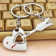 thumbnail image 4 of GUANGHONG Couple Keychain Keyring Keyfob Valentine's Day Lover Gift Heart Key Set, 4 of 4
