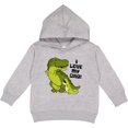 thumbnail image 2 of Inktastic I Love My Dad with Baby and Daddy Tyranasaurus Rex Toddler Hoodie, 2 of 4
