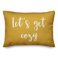 thumbnail image 2 of Creative Products Let's Get Cozy in Mustard 14 x 20 Spun Poly Pillow, 2 of 3