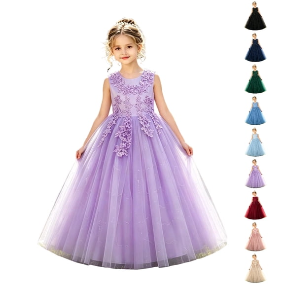 Bmisegm Flower Girl Dress Lace Bridesmaid Dress Flower Kid Wedding Ball Gown Toddler Princess Pageant Evening Dresses