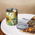 thumbnail image 3 of 12oz Coffee Tumblers Yellow Sunflower Seed Pattern Stainless Steel Vacuum Insulated Travel Tumbler Coffee Cups Mug with Lid and Straw with Cleaning Brush for Cold & Hot Drinks, 3 of 5