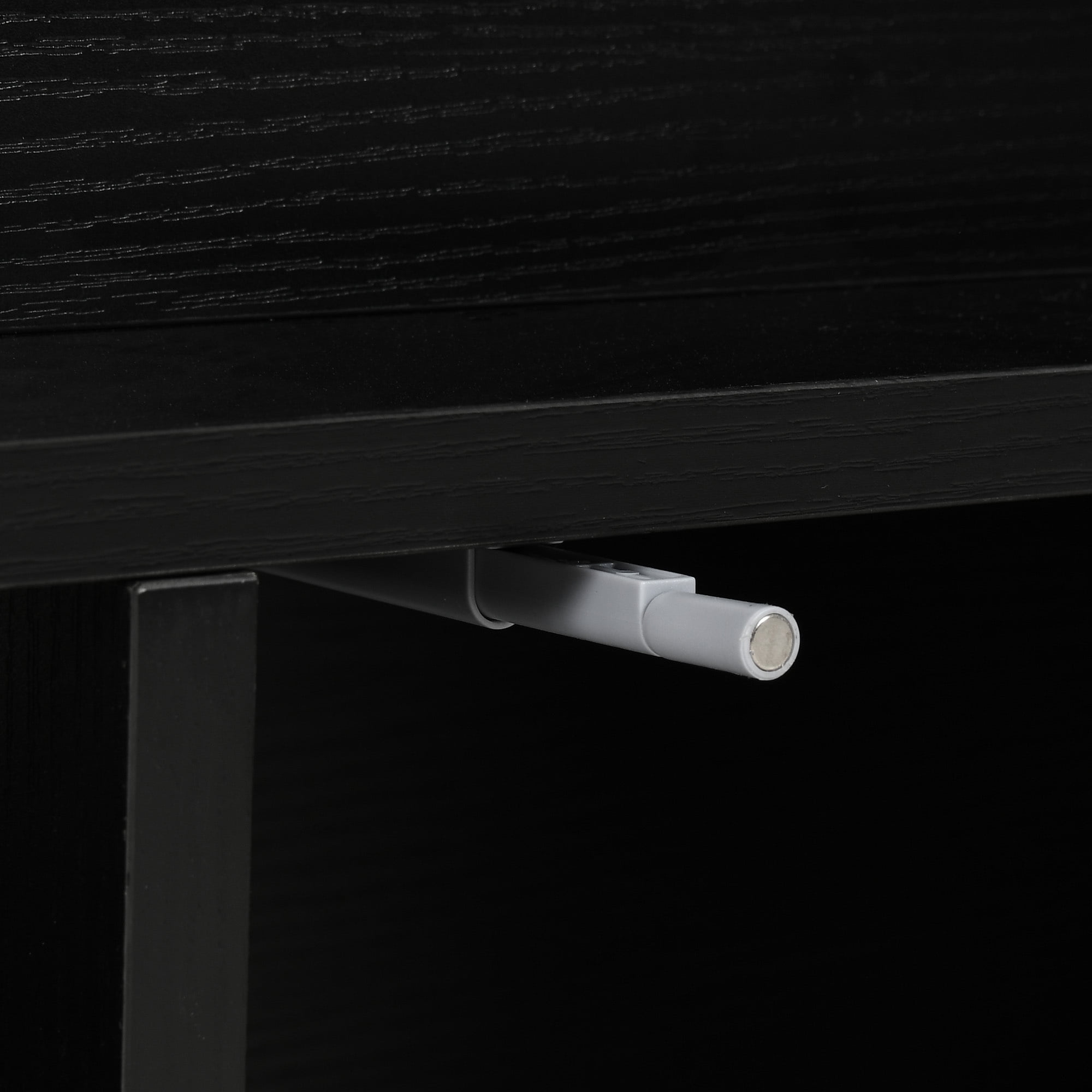 Uforic TV Stand with Mount & Power Outlet, for 55/60/65 inch TVs, Height Adjustable, Black