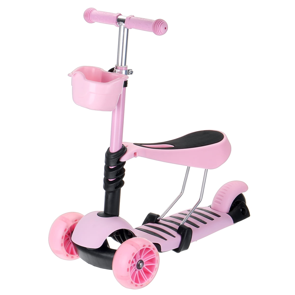 thick Infant Outdated Novashion 3 LED Wheels Kids, Children Kick Scooter, with Seat and Basket, Extra-Wide Flashing Wheels Adjustable Height - Walmart.com thick Infant Outdated Novashion 3 LED Wheels Kids, Children Kick Scooter, with Seat and Basket, Extra-Wide Flashing Wheels Adjustable Height - Walmart.com