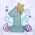 thumbnail image 4 of JAJAHO First Birthday Outfit Girl Clothes Letter Printed Romper Bodysuits Scale Metallic Flared Pants With Headband 3 Piece Cute Outfit, 4 of 9