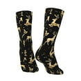 thumbnail image 3 of Goofa Christmas Gold Deers Printed Men's Crew Socks, Soft Durable Breathable Moisture-Wicking with Odor Control Cotton socks, 3 of 9