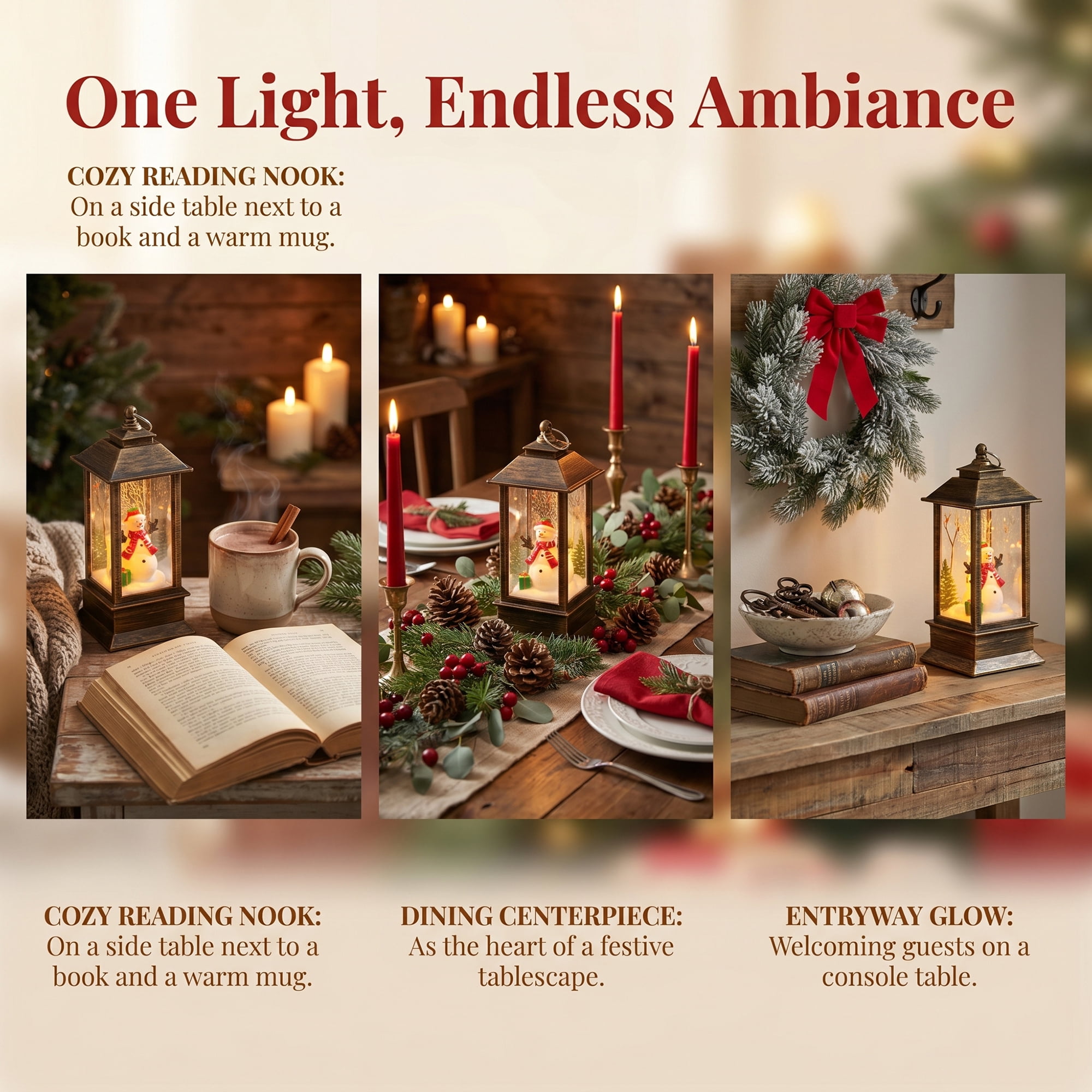 Unique Bargains Christmas Light Up Crystal Ball Mini LED Glitter Sphere Orb Brown Style L