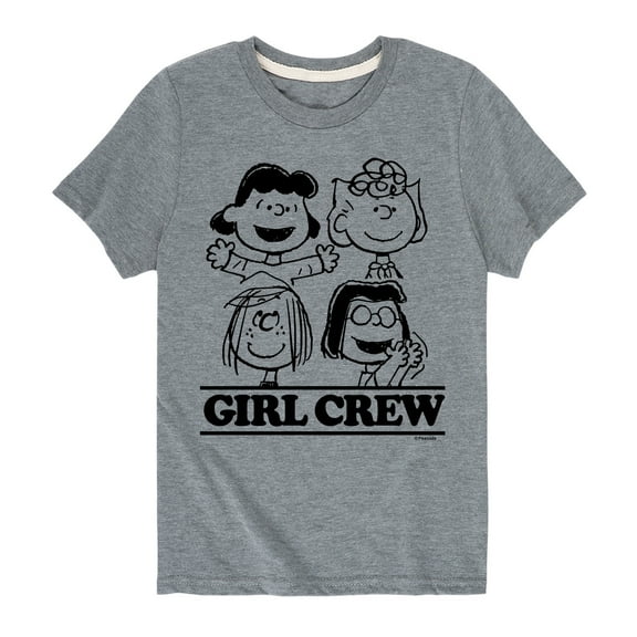 Peanuts - Girl Crew - Toddler And Youth Short Sleeve Graphic T-Shirt