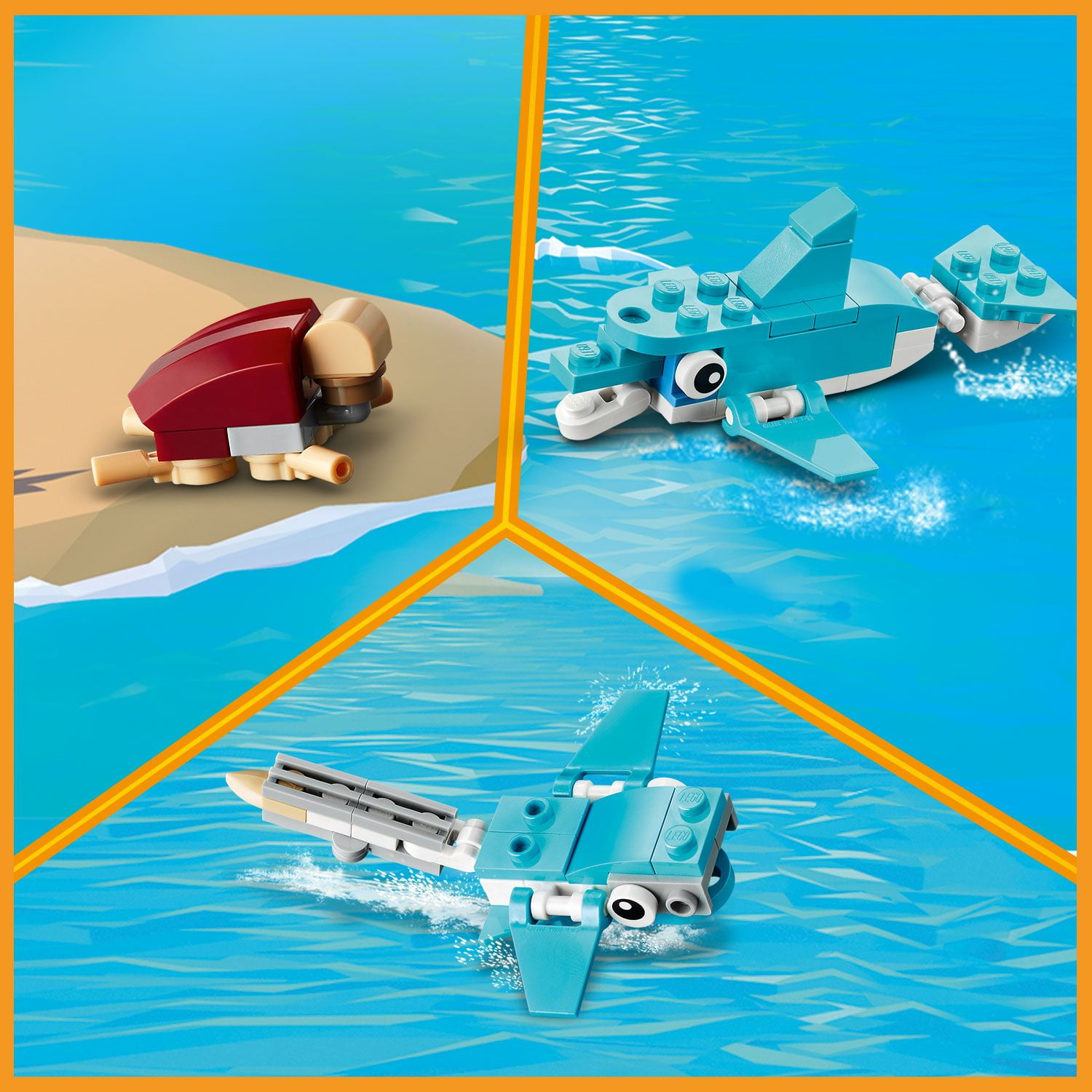 LEGO Creator 3in1 Surfer Beach House 31118 Building Toy Includes Beach Hut and Animal Toys (564 Pieces)