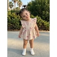 thumbnail image 4 of BemeyourBBs Newborn Baby Girl Summer Clothes Cute Infant Baby Girl Summer Outfit 0 3 6 12 18 Months Romper Dress Cotton Casual Floral Bow Print Ruffled Flying Sleeve A Line Dress Bodysuit Playsuit, 4 of 9