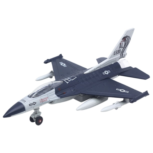 Avión de decoración de luz azul Sunnimix modelo de avión de fundición