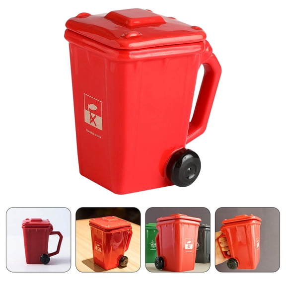 PBPBOX Red Ceramic Coffee Mug for Home Classic Style with AntiSlip Handle 12 oz