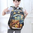 thumbnail image 6 of FORMRS School Backpack 17" Student Travel Bag with Laptop Compartment, Starry Pizza, 6 of 7