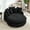 Black, variant on Homefun Oversized Chenille Bean Bag Sofa 5 Pillows Lazy Backrest Floor Lounger for Adults Large Oval Shape Plush Comfort,Orange