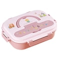 thumbnail image 2 of Fiambrera de acero inoxidable Soledad Fiambrera aislada 4 compartimentos microondas Recipiente de comida viajes escolares Niñas rosado Cajas Bento, 2 of 7