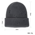 thumbnail image 3 of ASFGIMUJ Fashion Couples Women Men Worn Down Style Sport Pure Color Keep Warm Winter Outdoor Knitted Hats Black One Size, 3 of 5