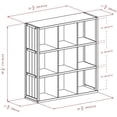 thumbnail image 5 of Contemporary Home Living 7-Piece Wainscoting Panel Shelf 3 x 3 Cube with Foldable Baskets - 40"-, 5 of 7