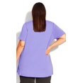 thumbnail image 3 of Avenue Women's Plus Size Scoop Neckline Short Sleeves Wildside Top, 3 of 5