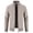 Beige, variant on Men's Winter Warm Knitted Sweaters Stand Collar Zipper Long Sleeve Pockets Coats Cardigan Sweaters Outwear with Zipper Pockets Blue M