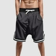 thumbnail image 2 of Caqnni Mens Shorts,Men's Casual Stylish and Comfortable Elastic Waistband Drawstring Breathable Sports Gym Basketball Casual Shorts Summer Beach Shorts (L,Black), 2 of 6