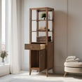 thumbnail image 3 of Vanity Art 21" Freestanding Linen Cabinet with Soft Close Door and Drawer, 3 of 6